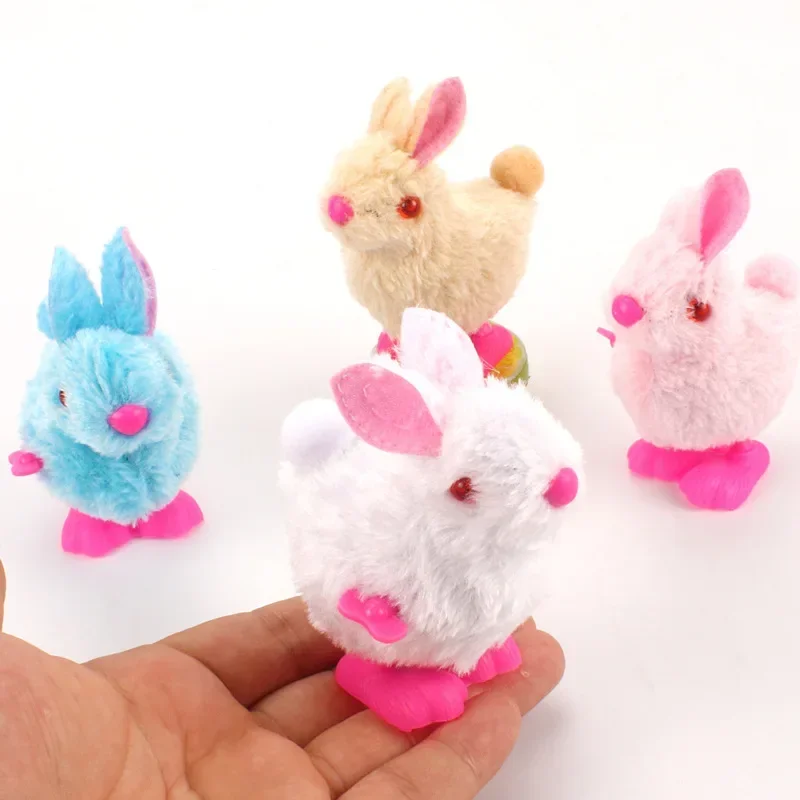 4 個イースターバニーとジャンプひよこゼンマイおもちゃかわいい鶏ぬいぐるみひよこおもちゃ子供のパーティーの好意イースターバスケット詰め物装飾