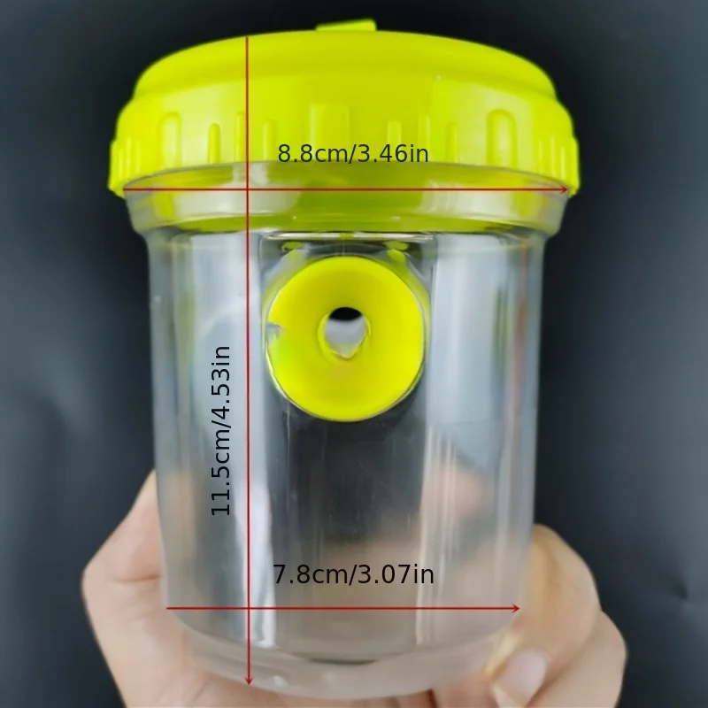 Armadilha para insetos externa de plástico transparente com tampa - eficaz para capturar moscas de frutas, vespas, design transparente para fácil monitoramento
