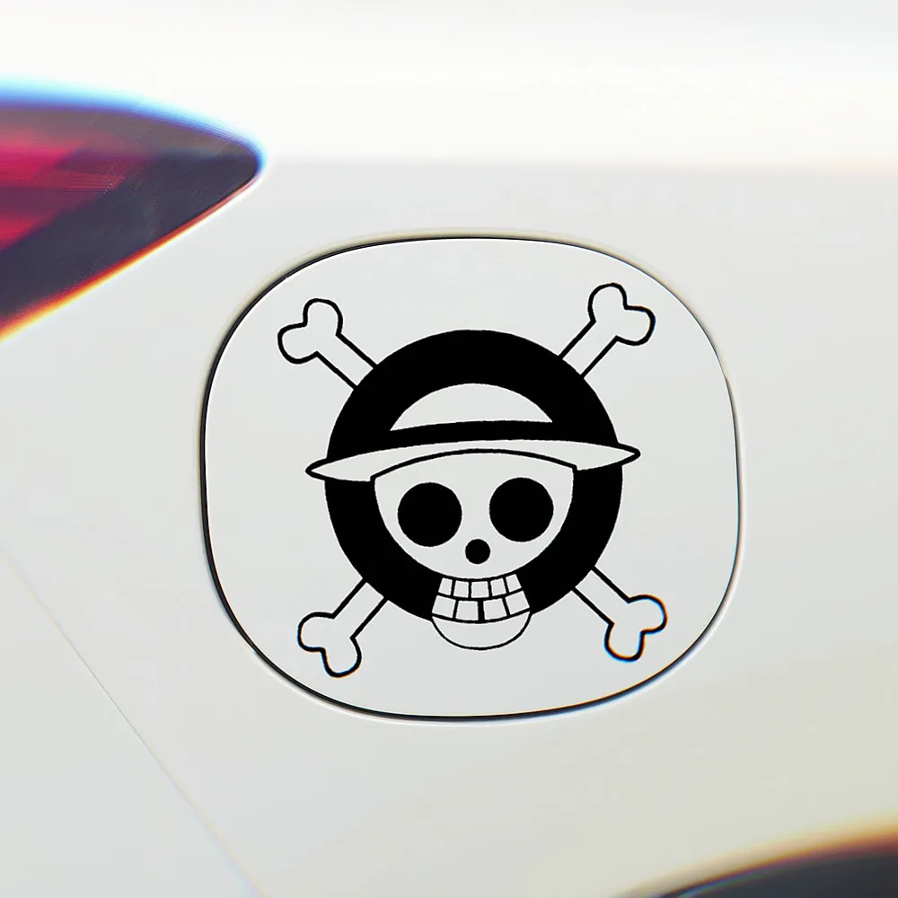 Xe Ô Tô Luffy Cướp Biển Hình Hoạt Hình Ngộ Nghĩnh Sáng Tạo Trang Trí Tường Cho Nhiên Liệu Nắp Kính Chắn Gió Xe Máy Tự Động Chỉnh D30
