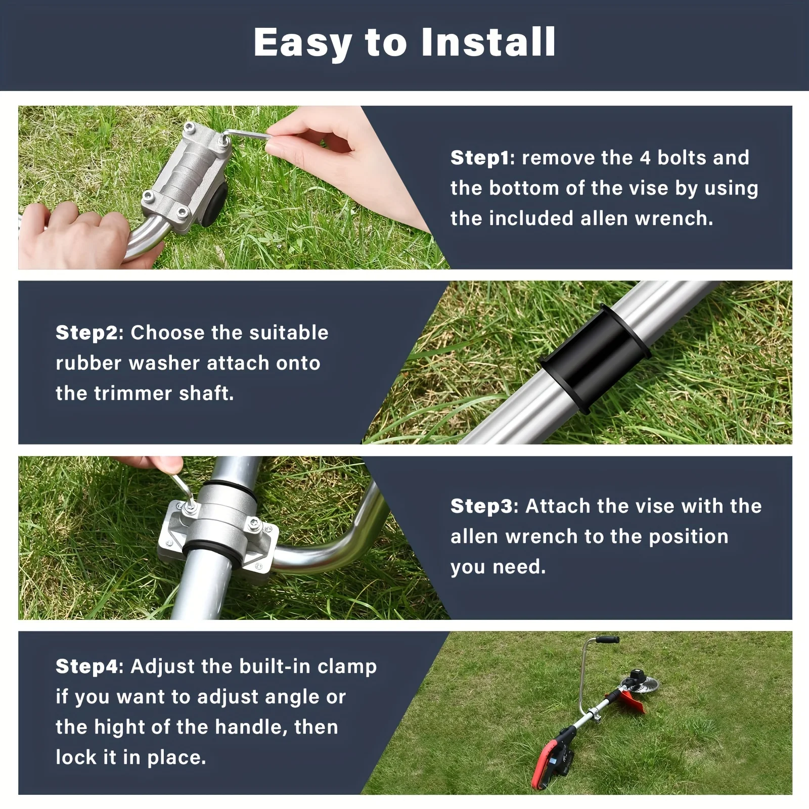 Trimmer Handle - Ergonomic Trimmer Grip Weeder Trimmer Handle Lawn Trimmer Handle for Lawn Care Trimmer Handle for Weed Whacker