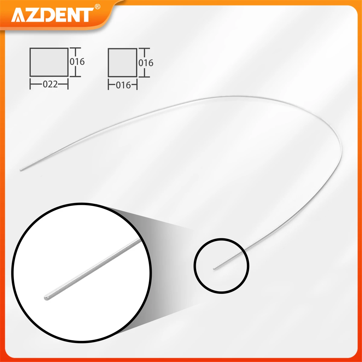 10PCS/Pack AZDENT Dental Orthodontic NITI Round Rectangular Arch Wires Super Elastic Ovoid Form Upper Lower