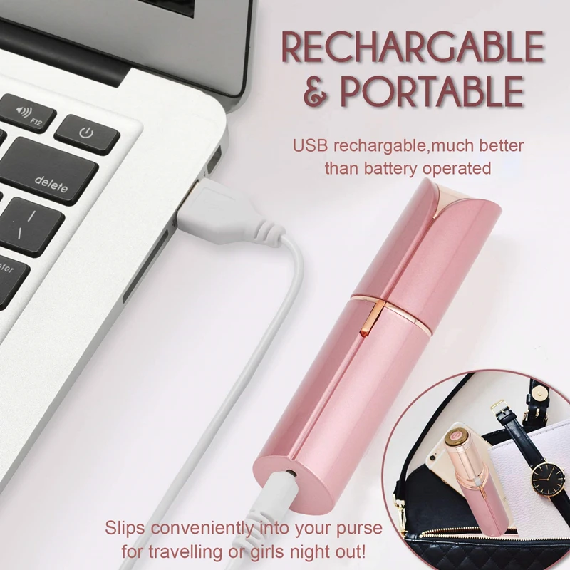 ไฟฟ้าคิ้วTrimmer Mini Eye Browเครื่องกําจัดขนบนใบหน้าลิปสติกกําจัดขนแบบพกพาผู้หญิงไม่เจ็บปวดเครื่องโกนหนวดมีดโกนเครื่องมือ