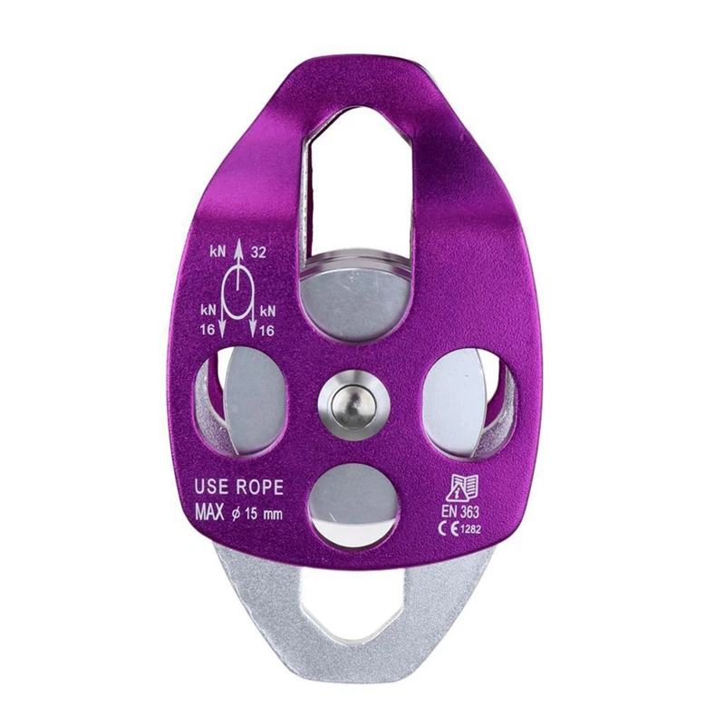 Top Deals Double Pulley For Hauling System Climbing Rescue Dragging Climbing Double Pulley Lifter Outdoor Climbing Accessories