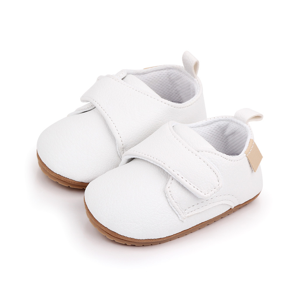 Meckior nouveau-né bébé chaussures bébé garçon fille chaussures classique en cuir semelle en caoutchouc anti-dérapant enfant en bas âge premiers marcheurs infantile fille chaussures