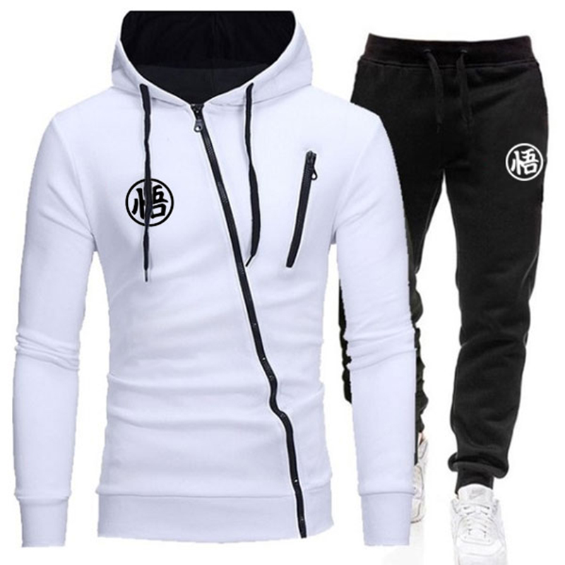 Herbst-Winter-Herren-Trainingsanzug, neu in Kapuzenpullovern, 2-teiliges Set, sportliche Freizeitkleidung, Reißverschluss, Jacke, Mantel, Jogginghose, Anzug