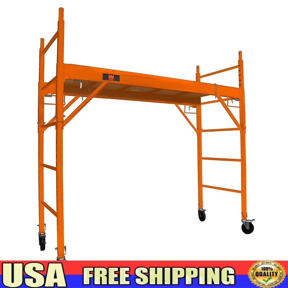 31110T Baker-Style 6.25 ft. Multi-Purpose 1000-Pound-Capacity Rolling Steel Scaffolding