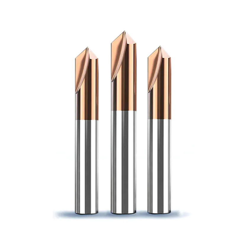 KaKarot Chamfer Carbide Milling Cutter Deburring Edges V Grove Router 90 Degree 3Flutes Tungsten Solid Carbide chamfering mill