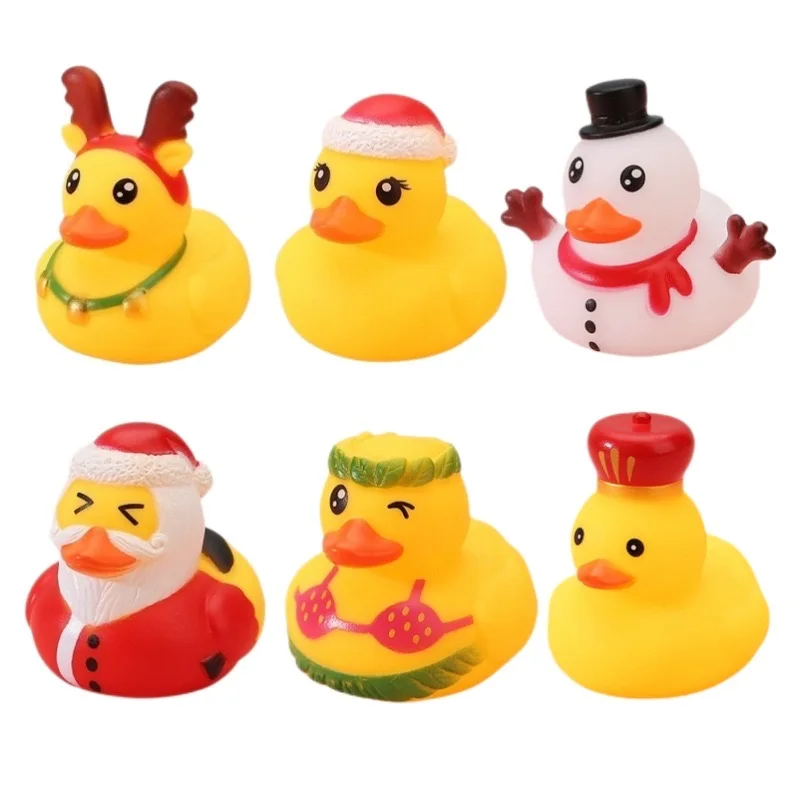 1 個クリスマスゴムアヒル JeepDuck 車のダッシュボードの装飾おもちゃ子供男の子女の子幼児クリスマスパーティーの好意ギフト