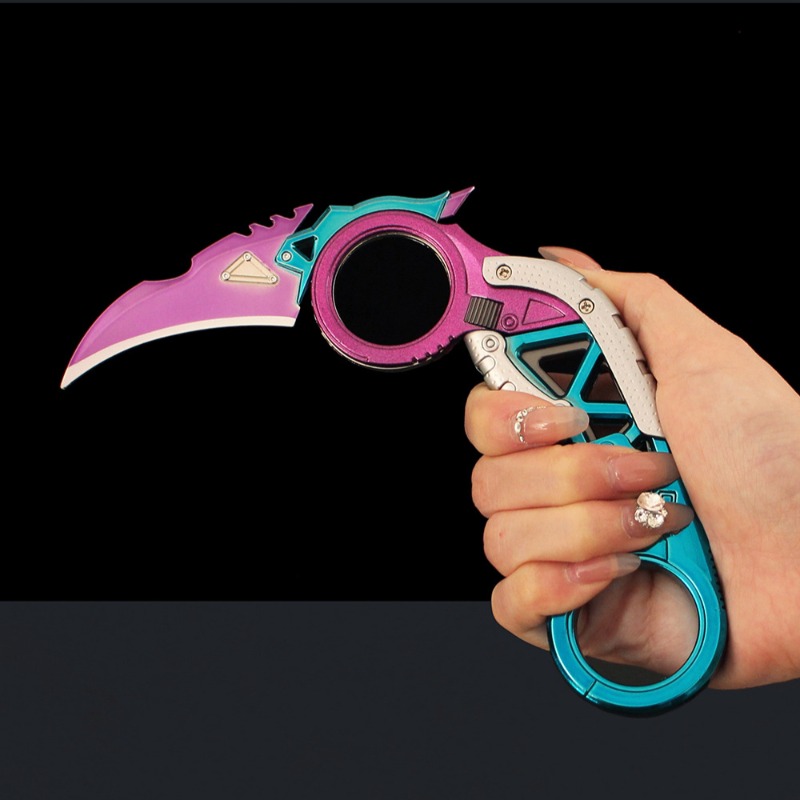 APEX Game Peripheral 18cm Weapon Fluorescent Claw Folding Knife Model Alloy Family Heirloom Collection Decora Ornament Toys Gift