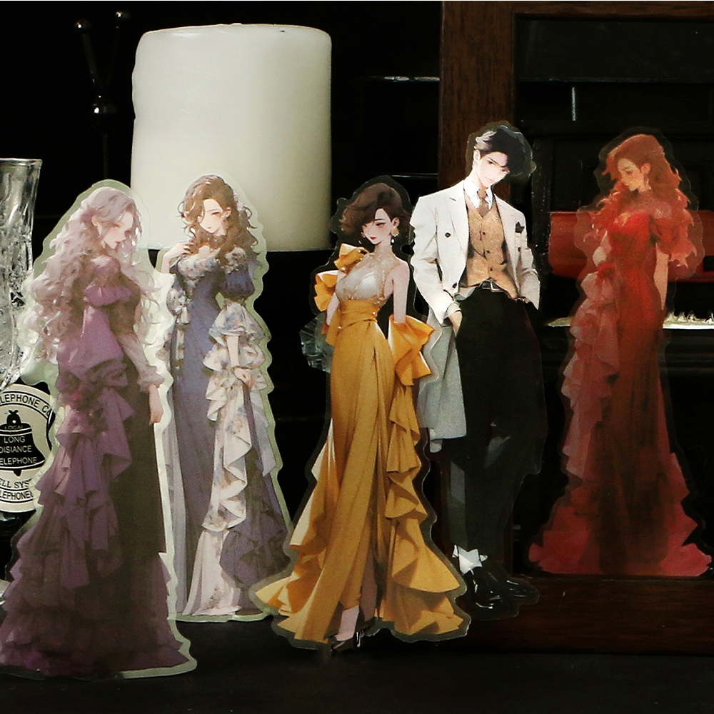 นายกระดาษ 4 สไตล์ 20 ชิ้น/แพ็คสติกเกอร์สัตว์เลี้ยง Retro ญี่ปุ่นเกาหลีตัวอักษรตกแต่งคู่มือ DIY วัสดุ