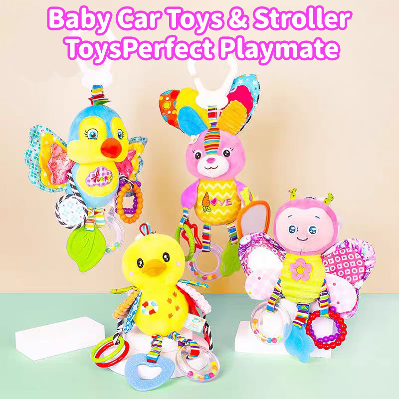 Jouet de cloche d'anneau d'animal doux pour enfants, compagnon de sommeil pour bébé, jouets de dessin animé, prise de doigt d'exercice, longue durée