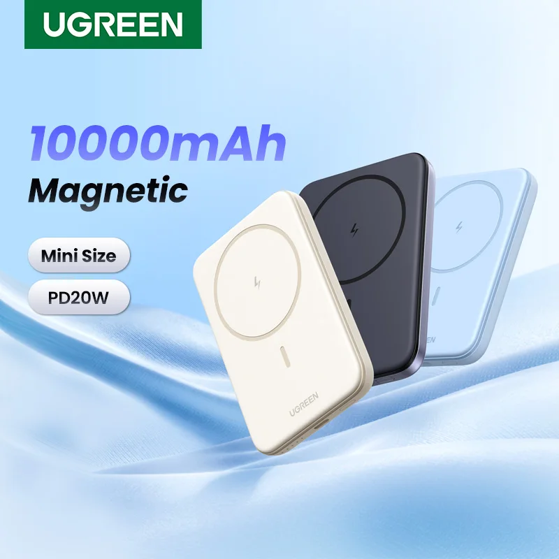 UGREEN PD20W Power Bank Магнитный 10000 мАч Портативный беспроводной быстрая зарядка PowerBank для Magsafe для iPhone 17 15 Pro Max 16 Pro
