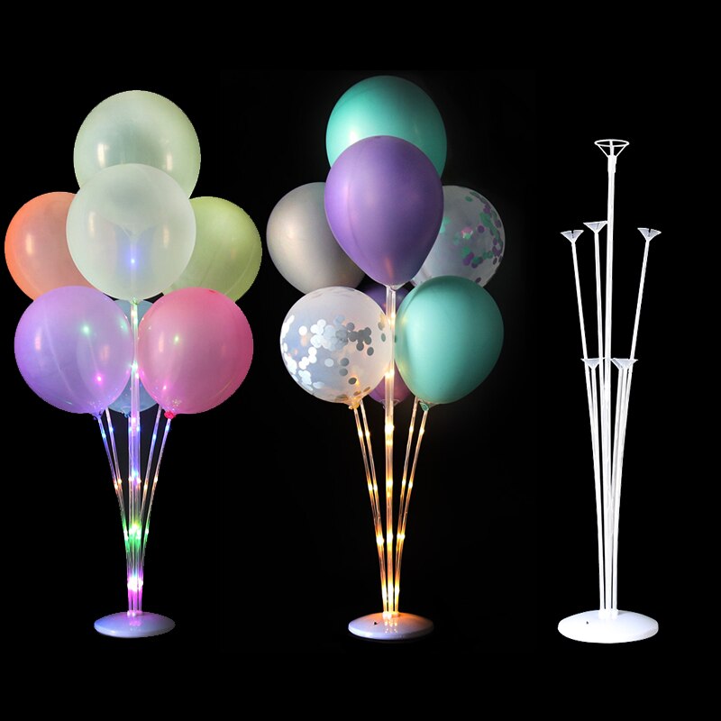 Balões de luz led suporte brilho led balão coluna para chá de bebê festa de aniversário decoração casamento ballon suporte acessórios