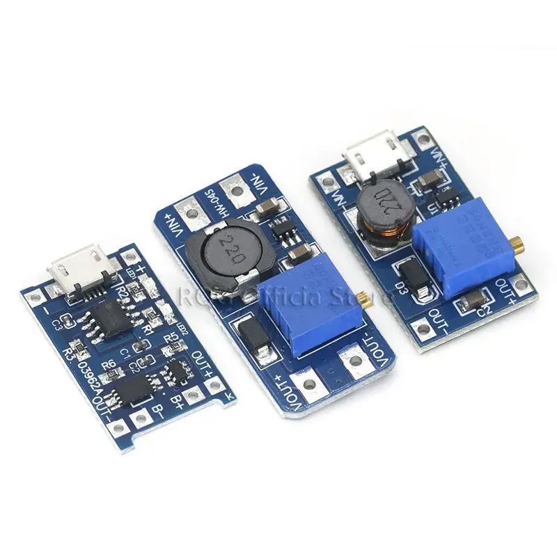 Módulo de refuerzo ajustable MT3608 DC-DC, placa de refuerzo 2A, módulo de aumento con MICRO USB 2V-24V a 5V 9V 12V 28V