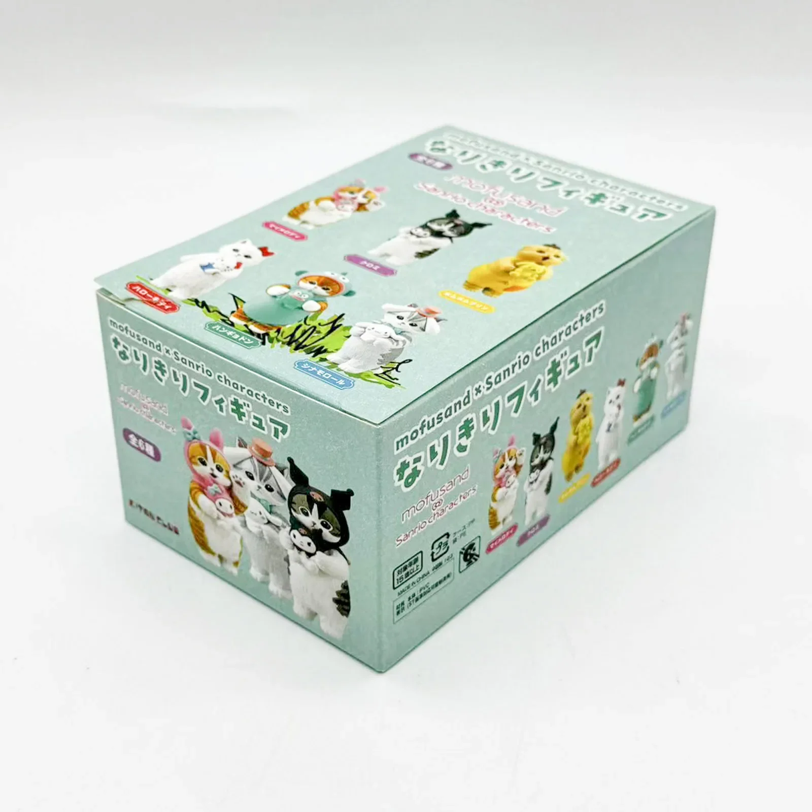 Mofusand Koty Noszące Postacie Sanrio Ubrania Trzymające Lalki Śliczna Figurka Ślepe Pudełko My Melody Kuromi Cinnomoroll Hello Kitty