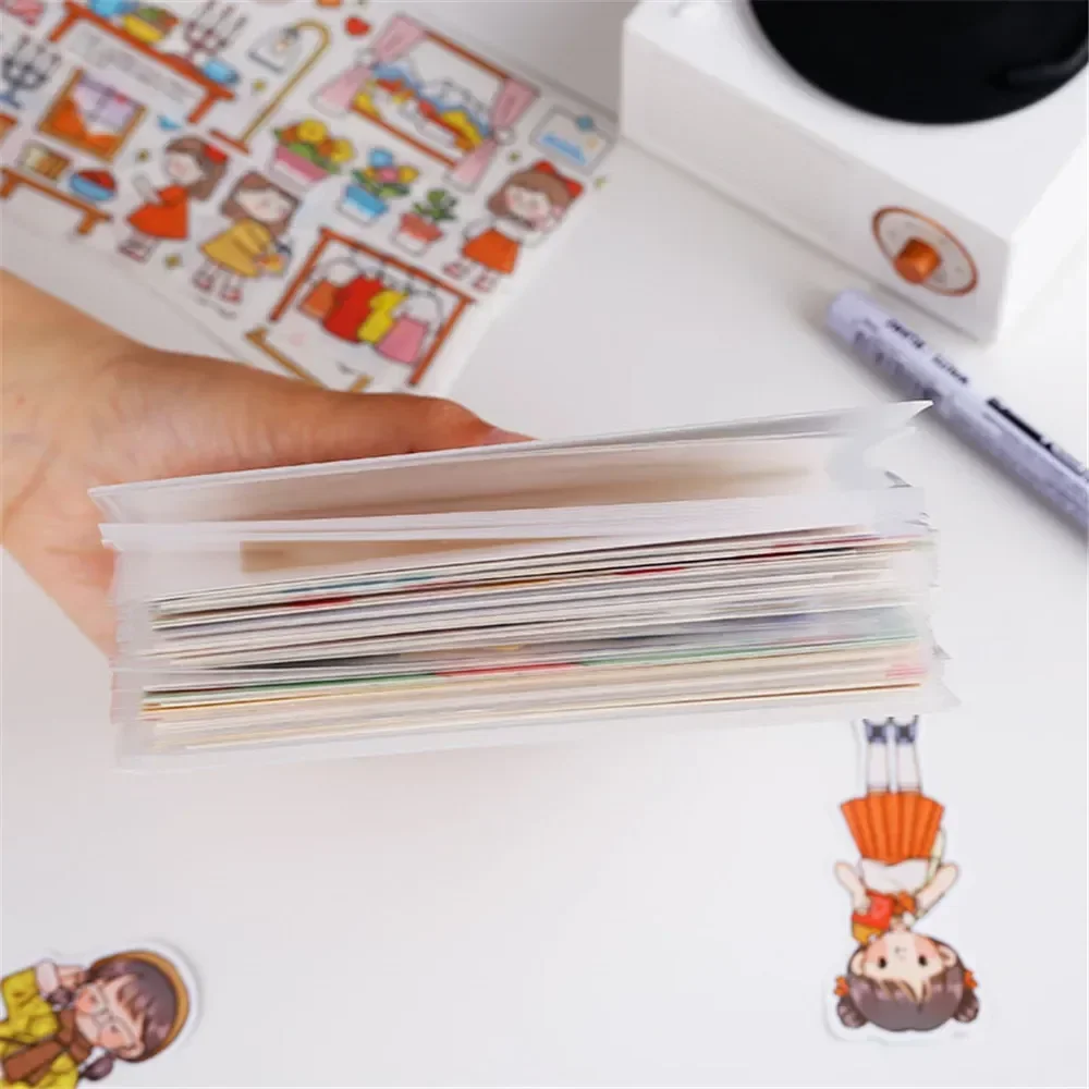 40 แผ่นกระเป๋า A6 โฟลเดอร์แบบพกพาโปร่งใสแฟ้มโฟลเดอร์คอลเลกชันกล่องเก็บภาพเครื่องเขียนโรงเรียน