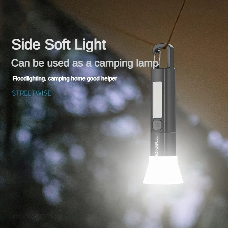   Linterna multifunción para exteriores, luces fuertes portátiles, enfoque Variable con lámpara de iluminación para acampar, pescar y caminar al aire libre