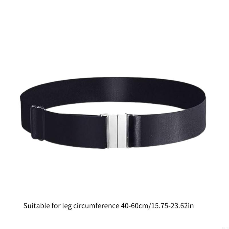 Arnés liga pierna elástica ajustable con metal muslo hebeado.