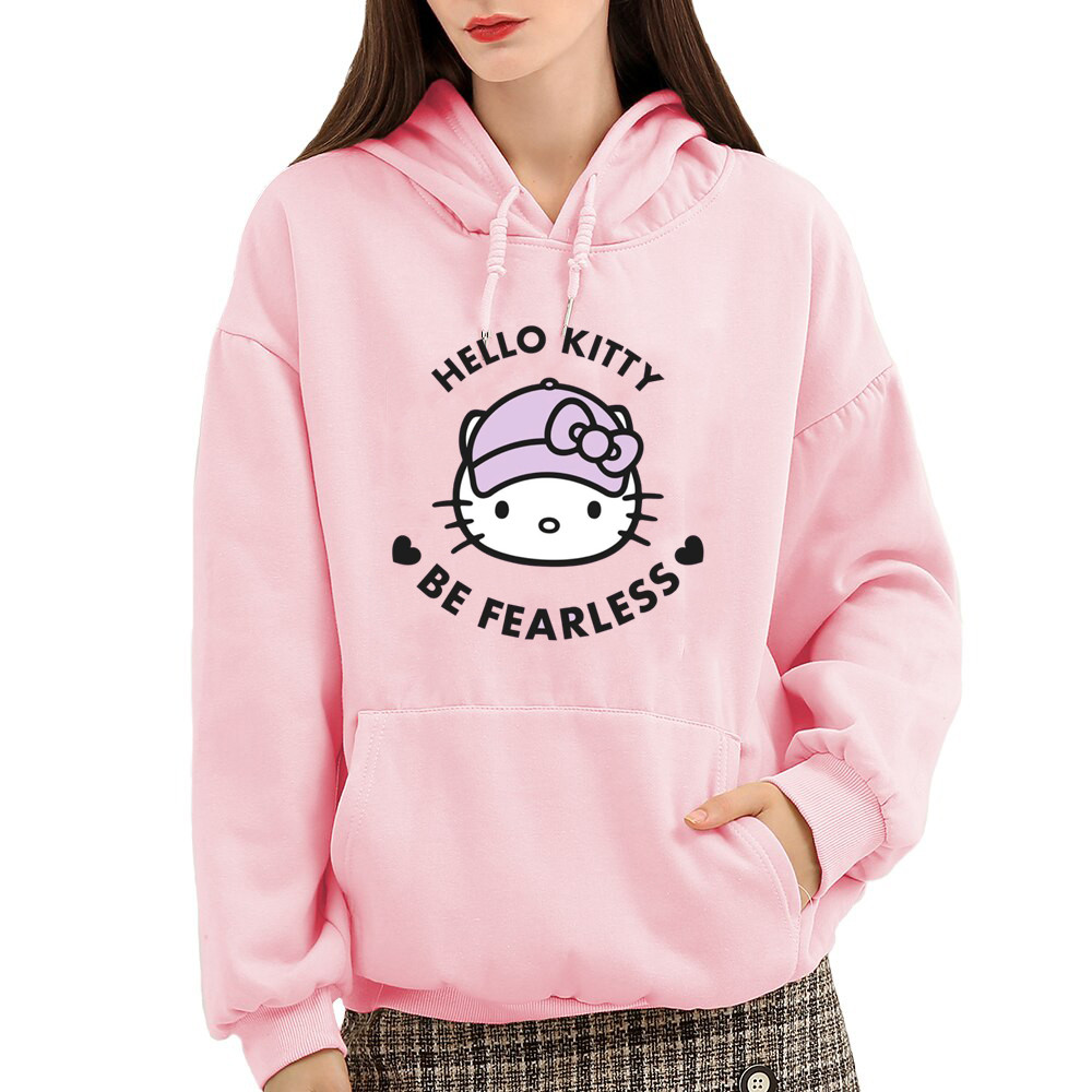 Sudadera con capucha rosa de gato de dibujos animados para mujer, sudaderas con capucha divertidas de Melanie Martinez, sudadera estampada, Tops para mujer de Primavera/otoño, ropa