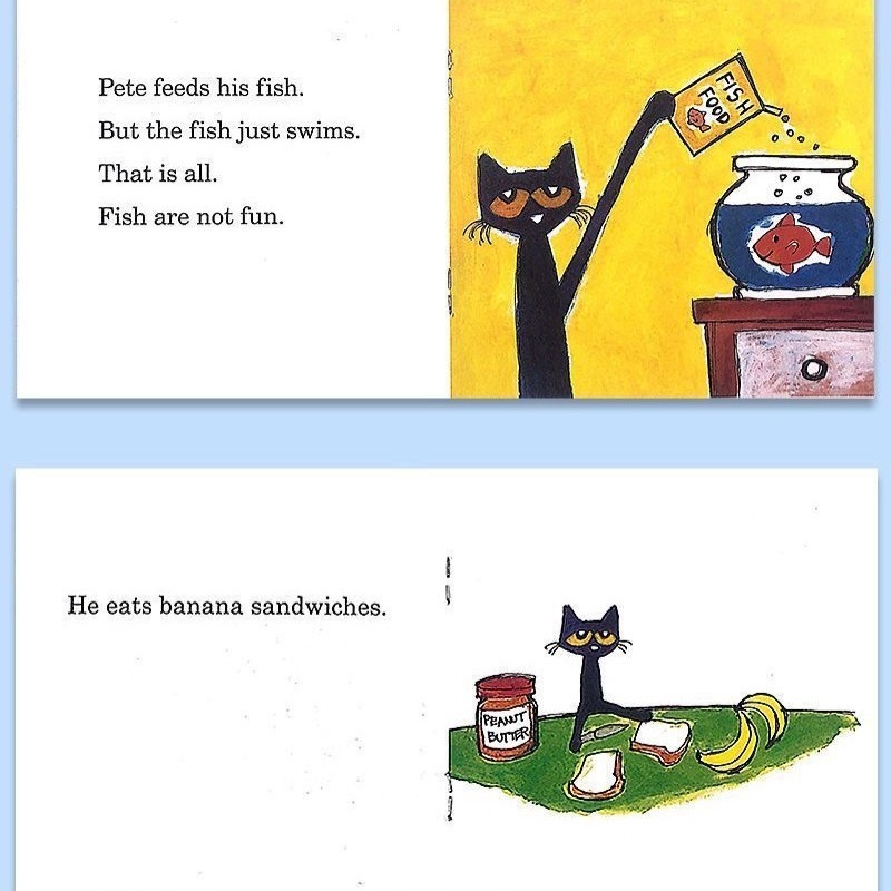 12PCS Posso ler a série Phonics pete o CAT. Posso ler a série fonética Pete the Cat