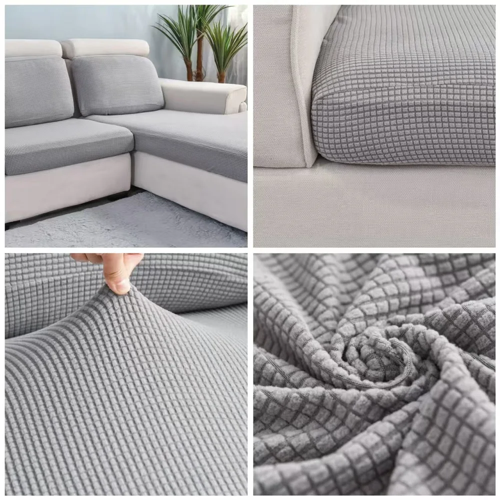 Funda de sofá elástica gruesa de Color sólido, Protector para sala de estar, funda para sofá para niños, cojín para asiento, lavable y extraíble, 1 Uds.