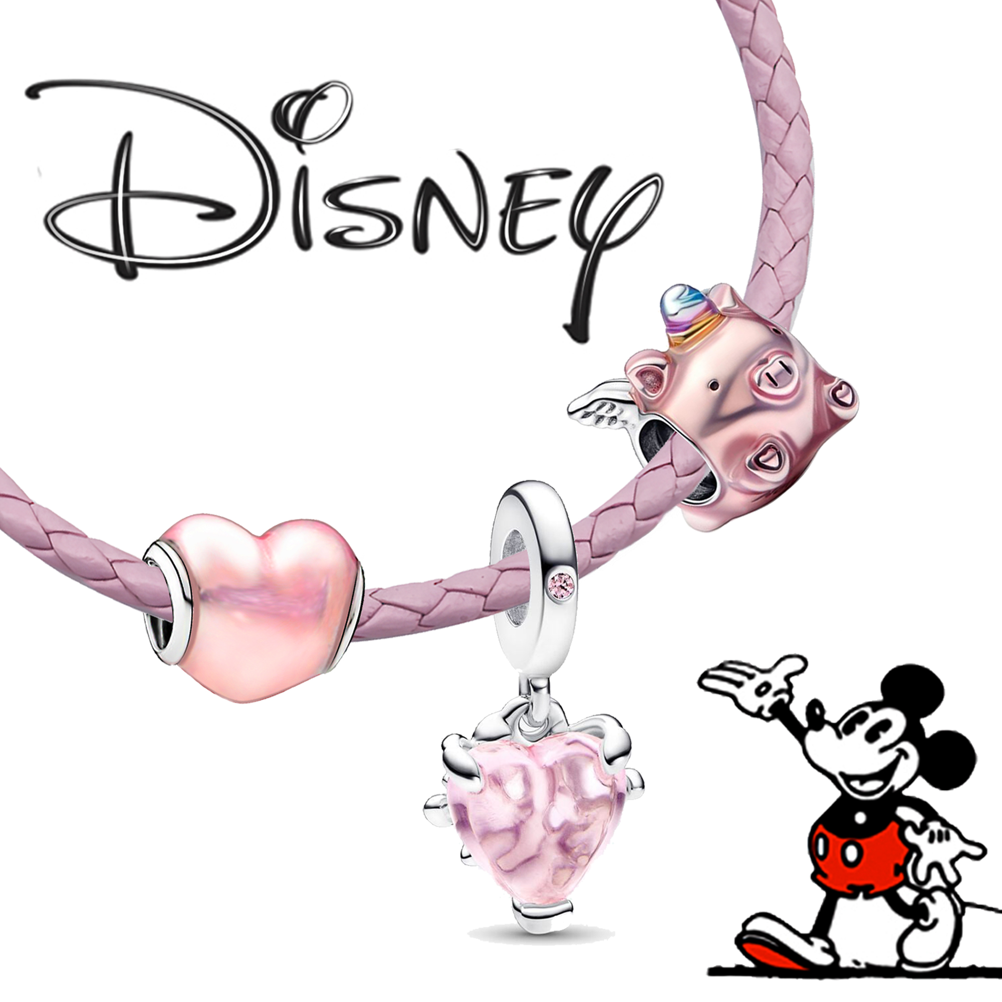 Disney nuevo cerdo volador amor plata 925 dijes colgante cuentas adecuadas para pulsera original 925 mujeres joyería Diy