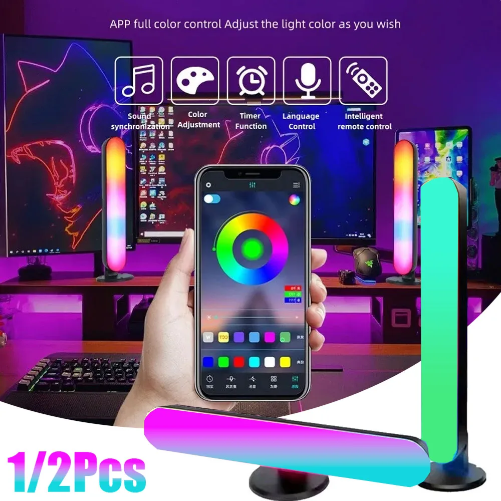 USB LED Light Bar RGB เปลี่ยนสี TV Backlight REMOTE Symphony บรรยากาศแถบแสงจังหวะเพลง Ambient รถกระบะโคมไฟตกแต่ง