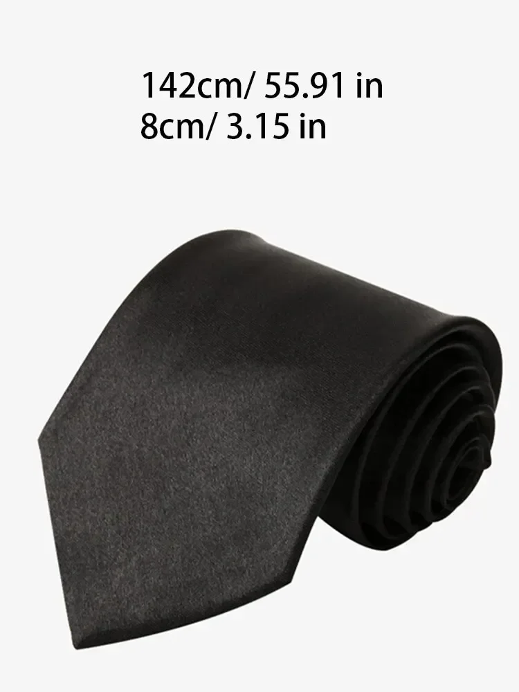 Corbata sencilla Formal para hombre y accesorios, cuello falso, negocios de boda, color sólido, material de poliéster Multicolor simple y2k