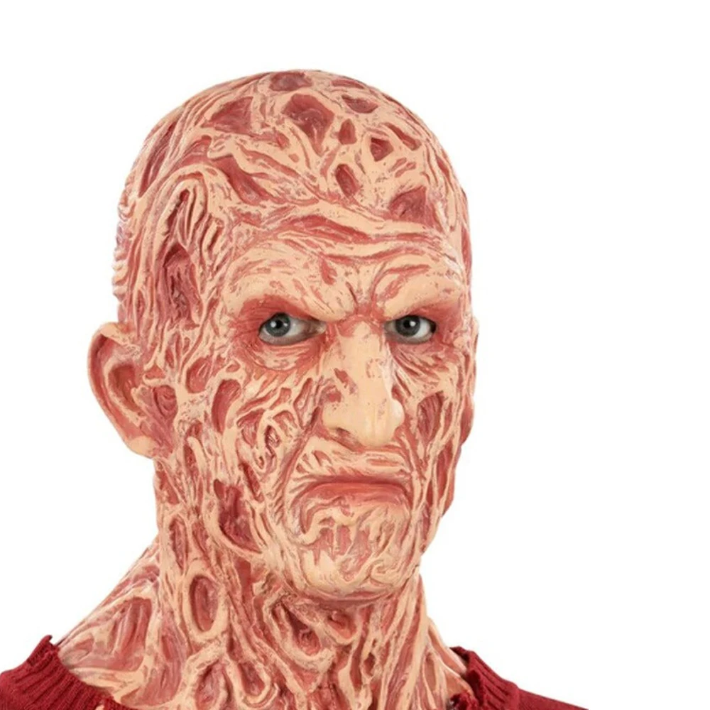 Freddy Latex Maske Halloween Karneval Cosplay Kostüm Horror Voll gesicht Mascara Dämon Rave Ghost face Requisite Verkleidung Mann Accessoire