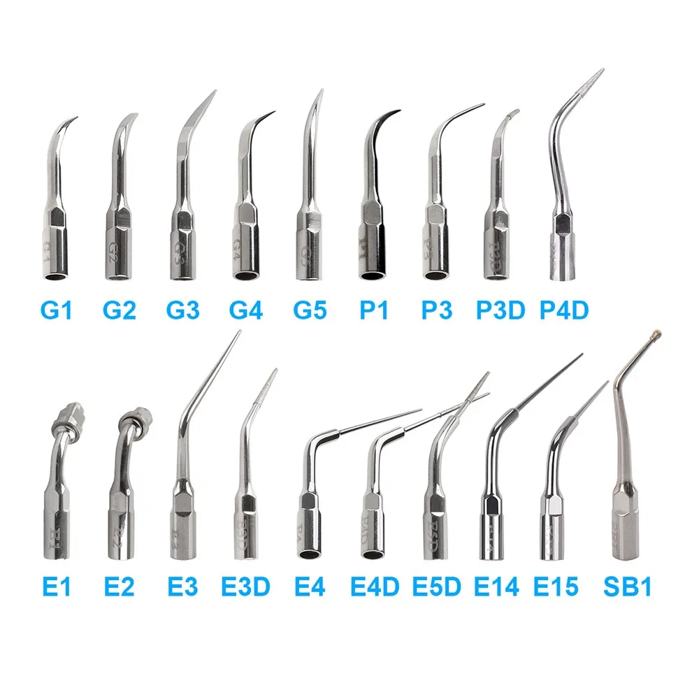 AZDENT 5pcs Dental Scaler TIP Fit สําหรับ EMS/WOODPECKER/SATELEC/DTE/NSK Ultrasonic Scaler Handpiece ทันตกรรม Ultrasonic Scaling เคล็ดลับ