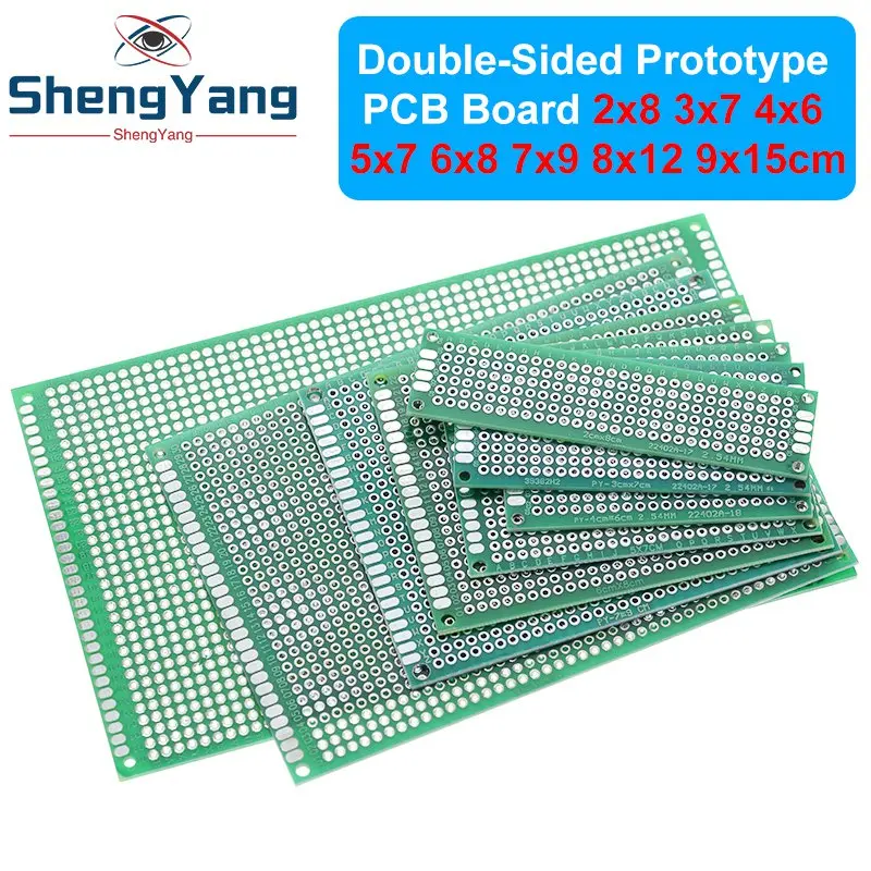 TZT 9x15 8x12 7x9 6x8 5x7 4x6 3x7 2x8 cm Double Side Prototype Diy Universal Circuit Board Protoboard For Arduino
