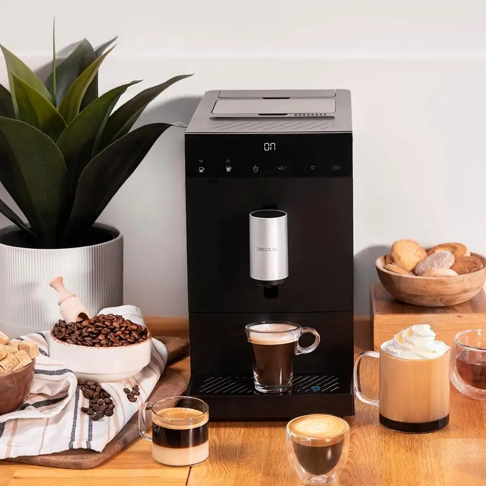 (Kostenloser Versand) Superautomatische Kaffeemaschine Cremmaet Compact, 1350 W, 19 Bar, Heizsystem mit Thermoblock, 150 g Kaffe