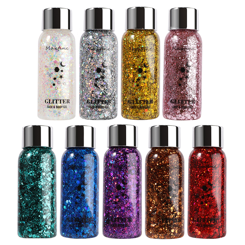 Body Face Glitter Gel Long Lasting Waterproof Eye Hair Eyeshadow Multifunctional Party Stage Deco Makeup Cosmetics