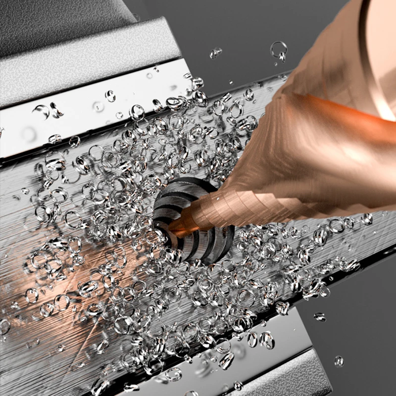 Công Nghiệp Đồng M35 Coban HSS Mũi Khoan Thép Tốc Độ Cao Hình Nón Chuôi Lục Giác Kim Loại Mũi Dụng Cụ Lỗ Cắt cho Thép Không Gỉ