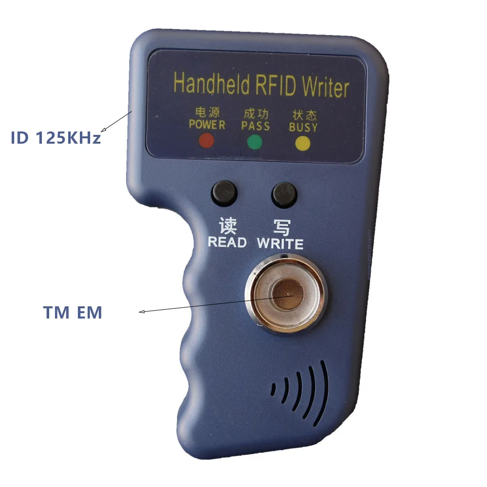 RW1990 TM 125KHz RFID duplicator TM1990 ibutton DS-1990 I-Button Reader Handheld 125KHz T5577 EM4305 EM4100 Keys Tag card Copier