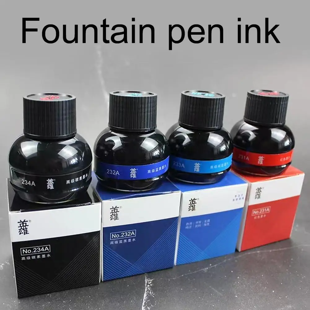 1 bottiglia YingXiong nero 70ml penna stilografica inchiostro ricarica penna inchiostro fontana inchiostri qualità calligrafia scrittura alta cancelleria