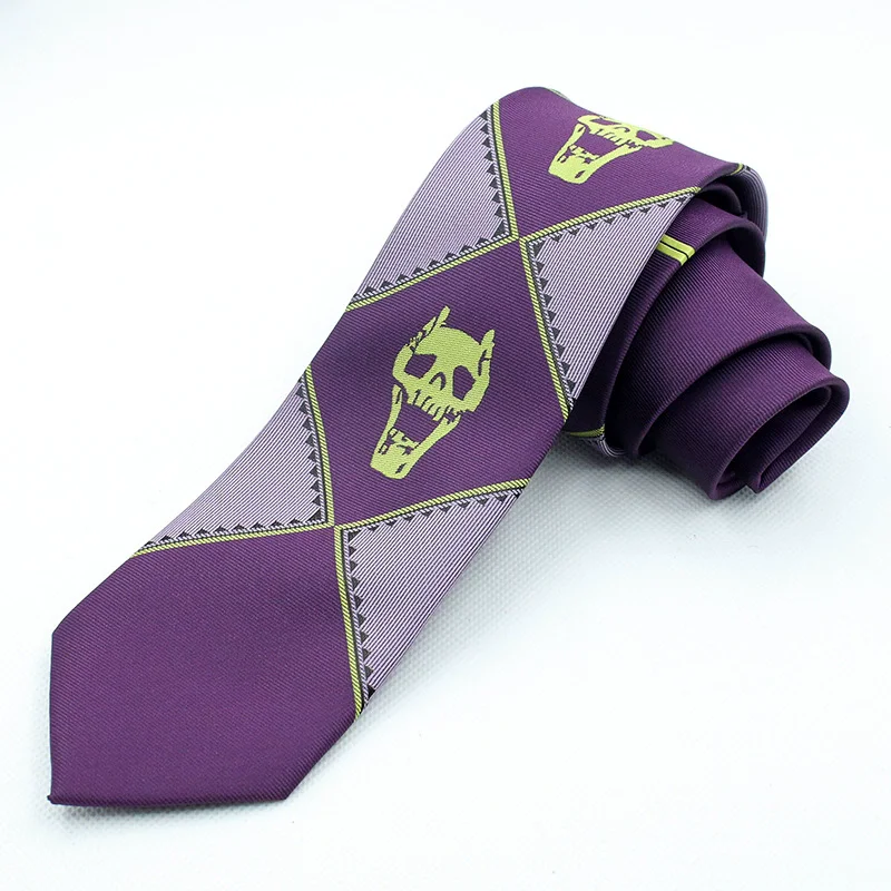 Anime JoJo Tie Kira Yoshikage Cosplay Cravatta Unisex Teschio Collo Heavens Door Costume Cosplay Prop