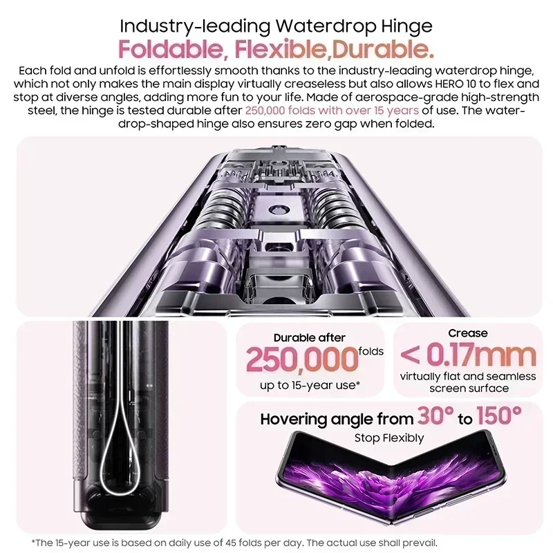 【Estreia mundial】 Blackview HERO 10 Smartphone Tela dobrável AMOLED de 6,9 polegadas 12GB 256GB MTK 108MP Câmera Helio G99