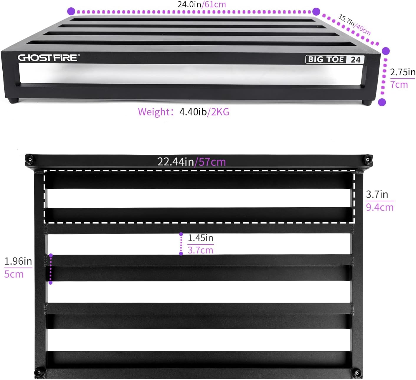 Ghost Fire-pedalera de diferentes tamaños, soporte de efecto de aleación, tablero de Pedal de efecto de guitarra para efecto de guitarra, serie V