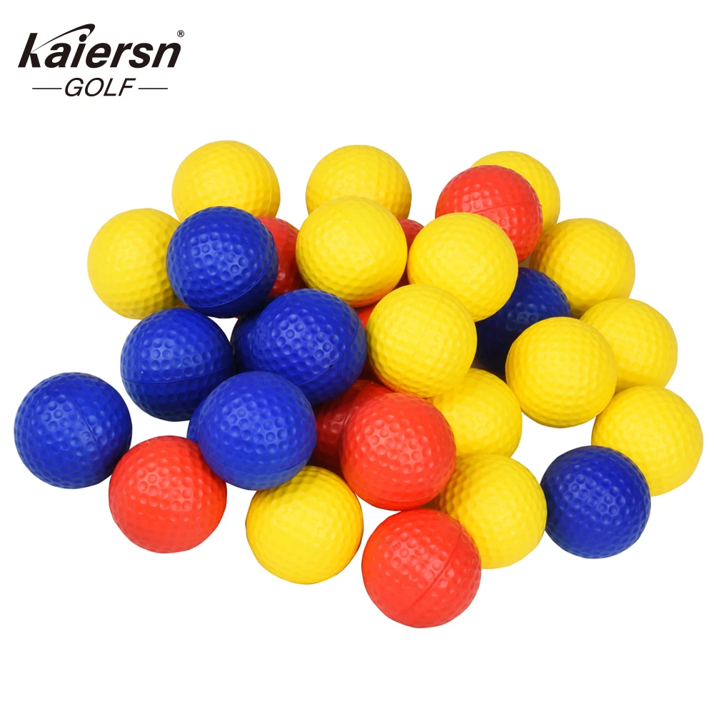 Pelotas de práctica de Golf de espuma de PU suave, pelotas de Golf elásticas de esponja para entrenamiento interior/exterior, para principiantes y profesionales, 10 Uds.