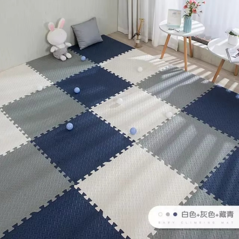 Alfombra de juego de espuma para bebé, tapete de rompecabezas para niños, baldosas de ejercicio entrelazadas, alfombra de juguete, alfombra suave de 30x30x1cm, 16 Uds.