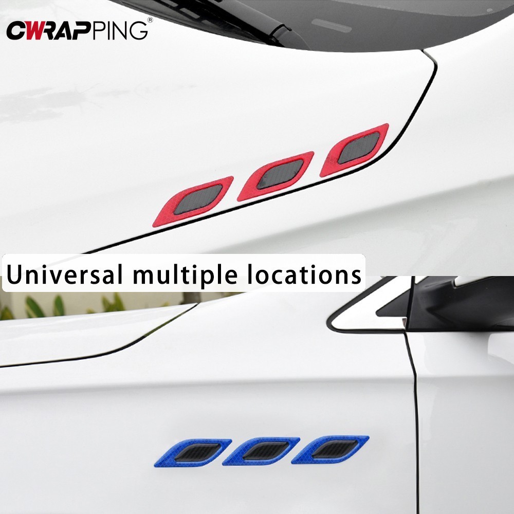 6pcs/Set Car Reflective Stickers Anti-Scratch Safety Warning Sticker for Moto Truck Auto Motor Exterior Decorative Accessories