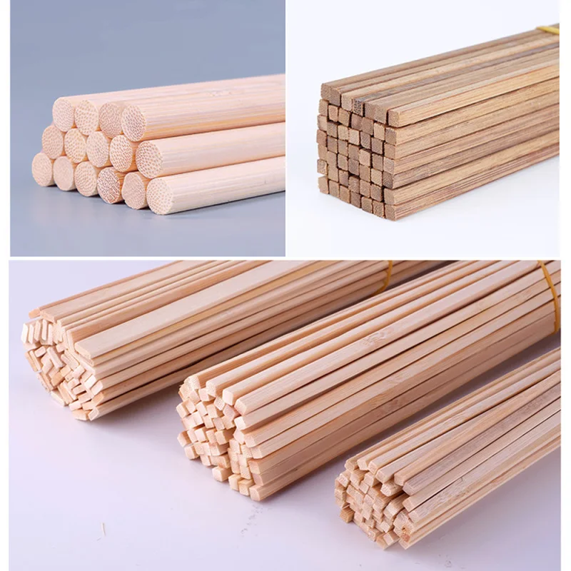 10 ชิ้น/ล็อตไม้ไผ่ไม้ DIY อาคารวัสดุ Handmade Craft เฟอร์นิเจอร์โคมไฟทําเครื่องประดับ