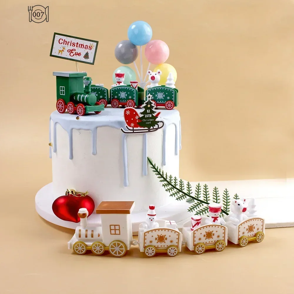 Tren de Navidad de plástico 2023, adornos navideños para el hogar, regalos de Navidad, adornos navideños, Año Nuevo 2023