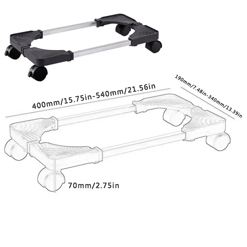Computer CPU Tower Stand, Adjustable Mobile CPU Stand, CPU Holder PC Tower Stand With Rolling Caster Wheels, Adjustable Width