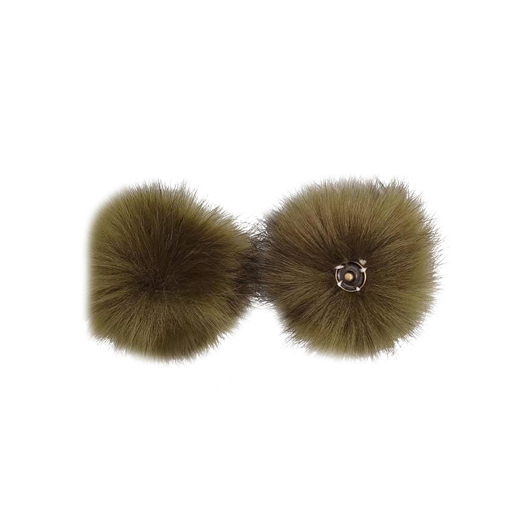 Gorros con pompones y bolas de piel, accesorios tejidos para bolas de pelo, decoraciones, ropa