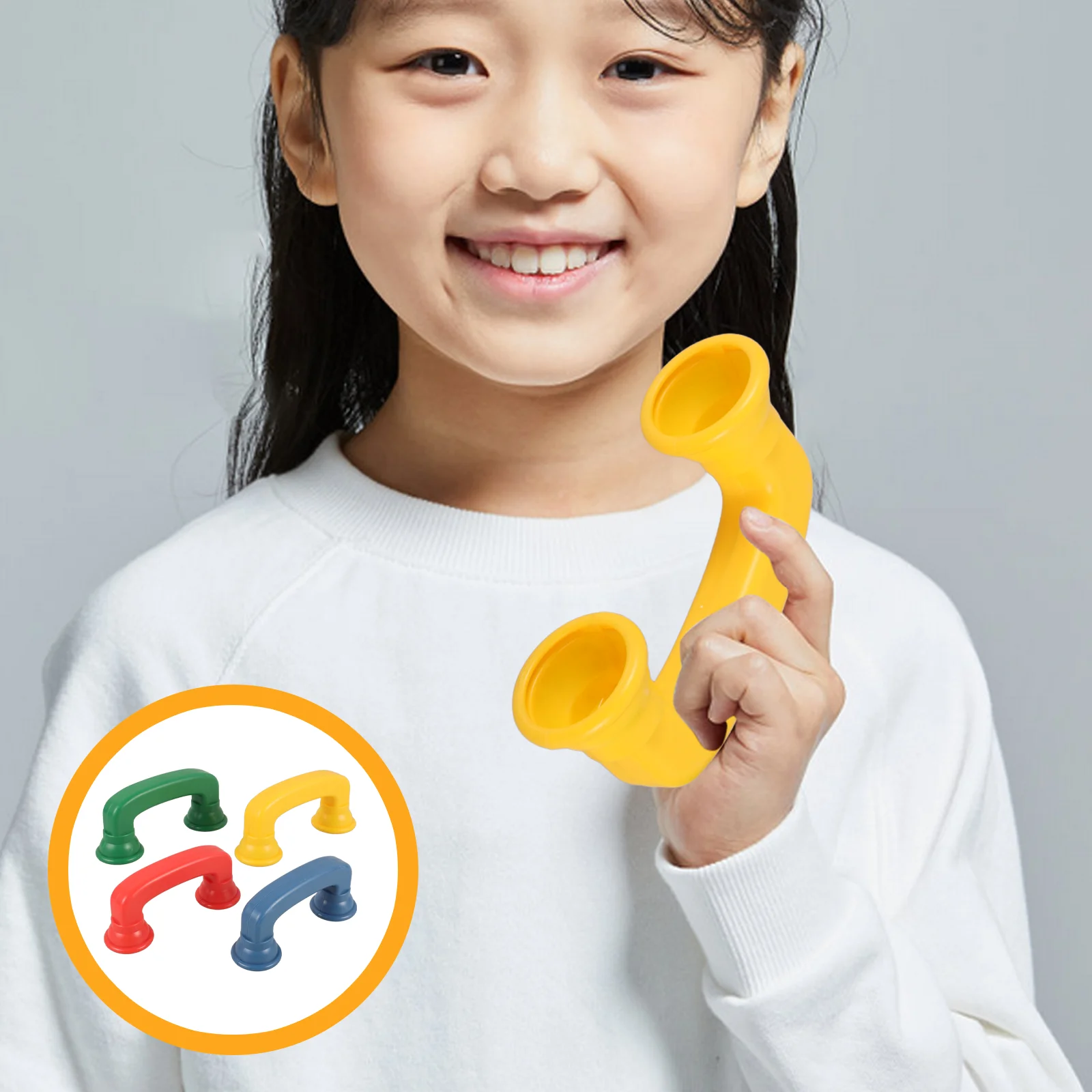 4 Pcs 장난감 이어폰 읽기 속삭임 전화 전화 작은 조기 장식 전화 읽기 유아