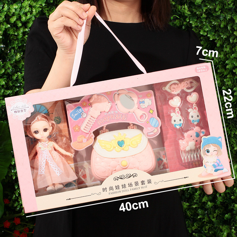おもちゃ BJD 人形女の子のためのギフトプリンセスバッグペットショップ自転車ジョイント可動フルセット DIY おもちゃ子供のおもちゃ誕生日クリスマス