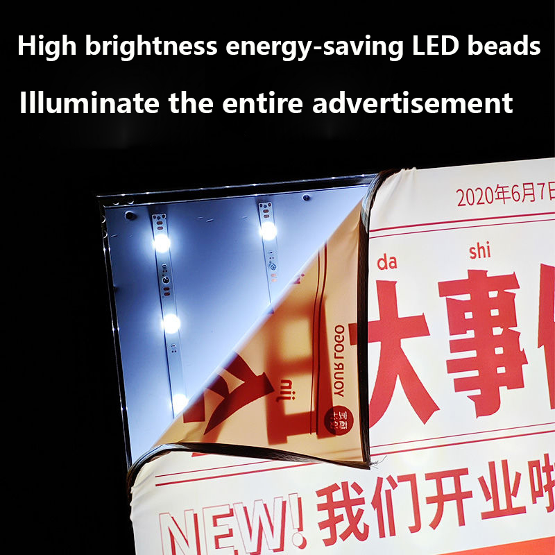 Negozio di telefoni cellulari/negozio di computer/ristorante/caffetteria/nuovo display per poster di illuminazione a LED ultrasottile e ultra luminoso
