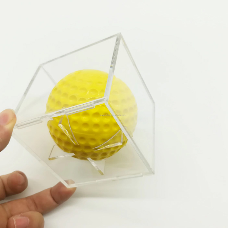 Caixa acrílica do armazenamento do basebol, caixa transparente, acrílico, 80x80x80, 1PC